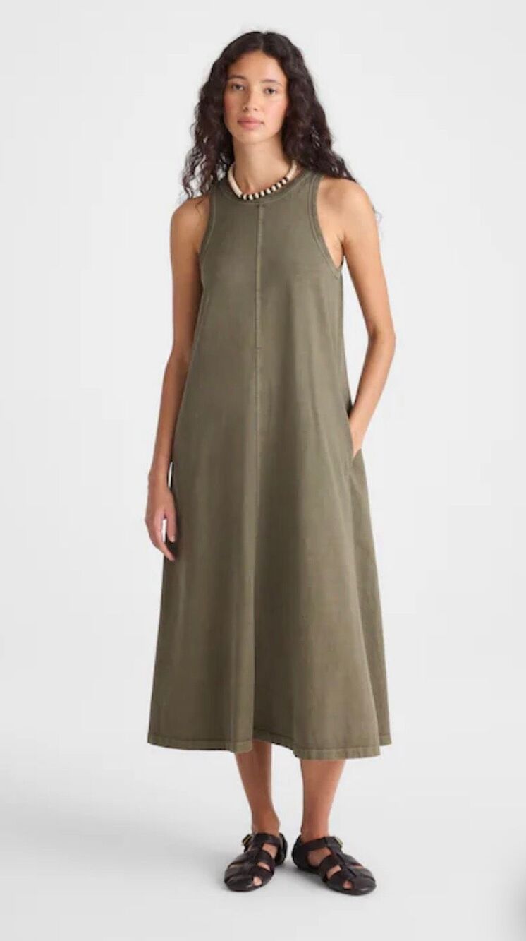Madewell Seamed Tank Maxi Dress in Allday Jersey NWT size Small